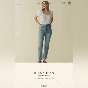 Doen Diana Jeans NWT - cap ferrat wash 30
